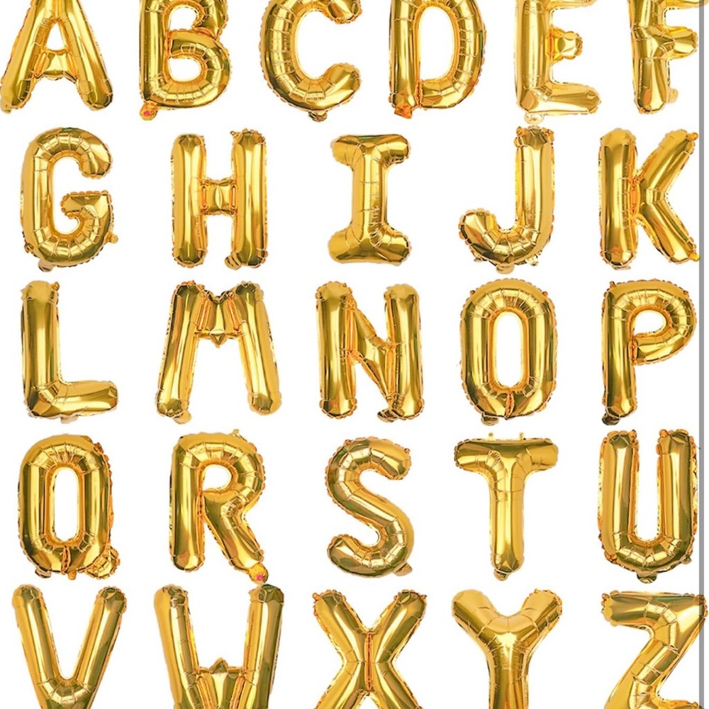 Set of golden inflatable ballon’s